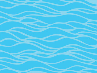 Obraz premium Blue sea water splash waves seamless vector background