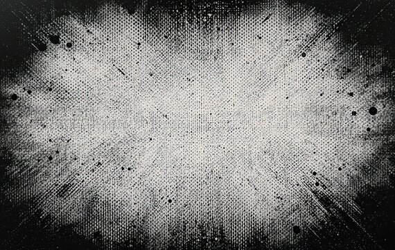 halftone grunge monochrome background with black-to-light gradient - retro dot texture for edgy urban designs and punk aesthetic