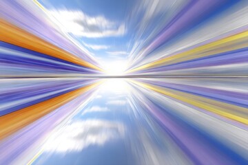 Abstract vibrant sky path