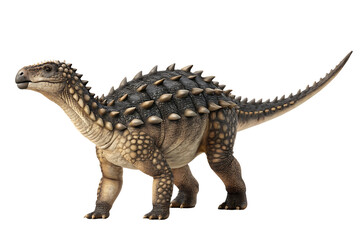 Detailed Image of an Armored Dinosaur isolated on white background