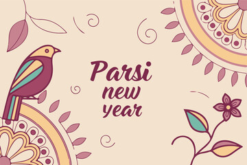 Parsi New Year Celebration Banner
