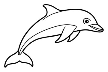Obraz premium Simple Dolphin Sketch Vector