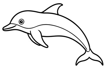 Fototapeta premium Simple Dolphin Sketch Vector