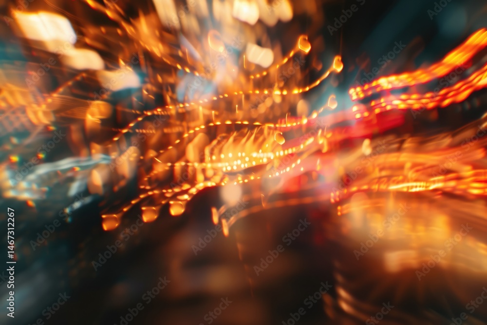 Poster Abstract vivid color wave flowing express the energetic texture. Seamless texture of vividness curve swirling convey sense of harmony and wonderful scene perfect for effect and graphic design. AIG51.