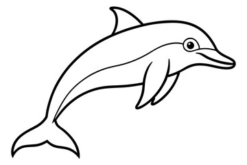 Simple Dolphin Sketch Vector