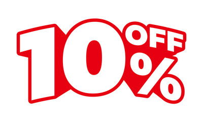 Picture Percent Off Sale Banner on Red Background