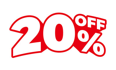 Picture Percent Off Sale Banner on Red Background