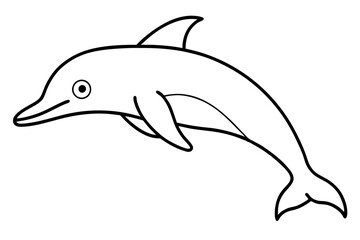 Simple Dolphin Sketch Vector