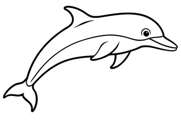 Simple Dolphin Sketch Vector