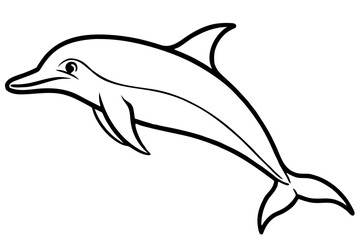 Fototapeta premium Simple Dolphin Sketch Vector