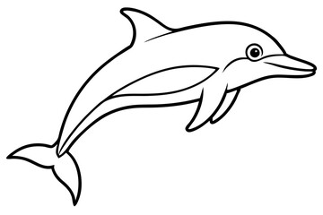 Simple Dolphin Sketch Vector