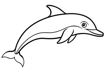 Simple Dolphin Sketch Vector
