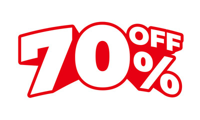 Picture Percent Off Sale Banner on Red Background