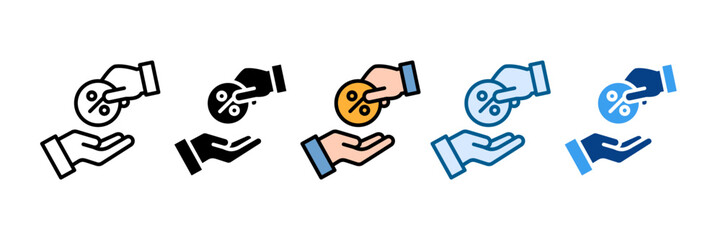 Subsidy Icon Set Multiple Style Collection