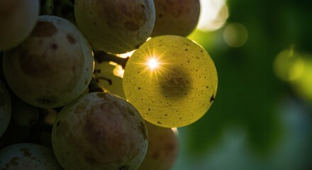 Grapes with Sunburst Fresh Fruit Close Up