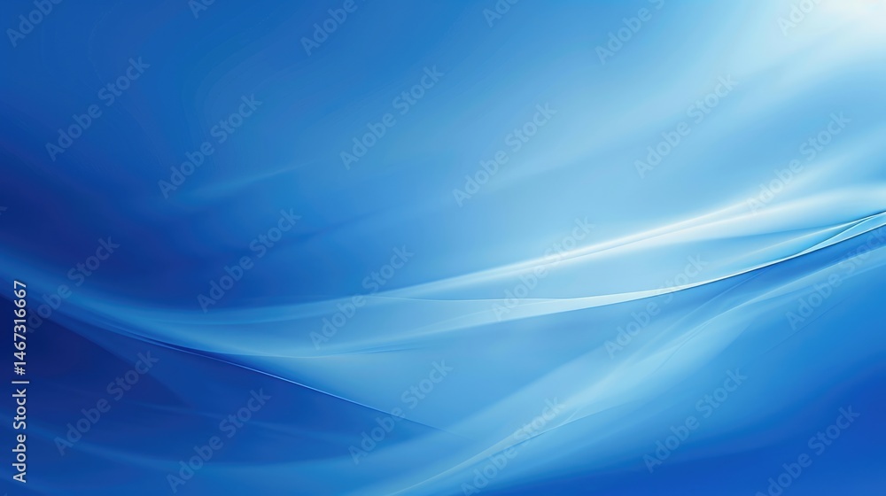 Poster abstract blue smooth fabric with flowing patterns. background image of blue abstract wave. technolog