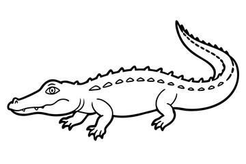 Wild Crocodile Vector Sketch