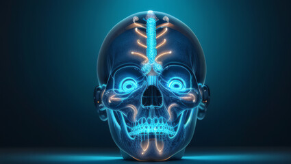 Neurons Cells Concept – Futuristic Brain Activity and Synaptic Connections