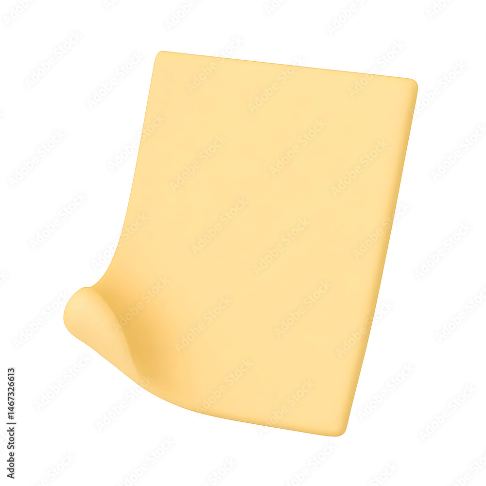 Poster sticky note icon in 3d design with a transparent background showcasing a modern approach to business