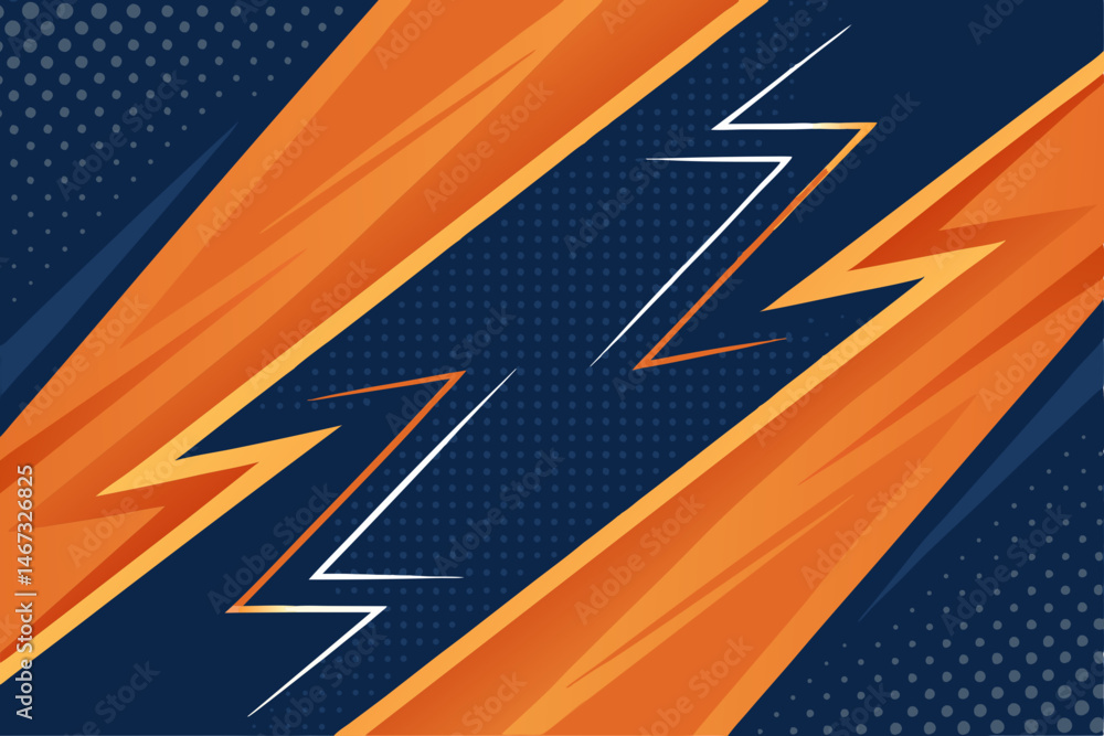 Poster design a dynamic flash sale vector background featuring dark blue and orange accents, incorporating 