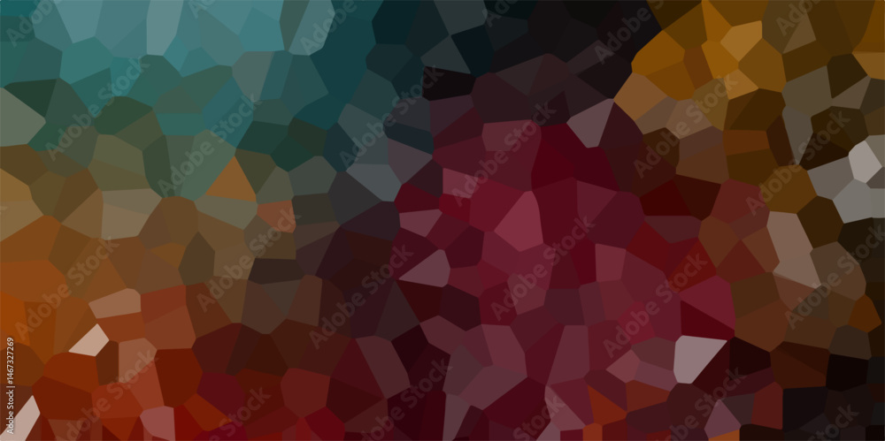 Aufkleber Colourful dark crystallize abstract background vector illustration. Abstract Trianglify gradient multicolor Generative Art background illustration. light abstract mosaic polygonal background. 