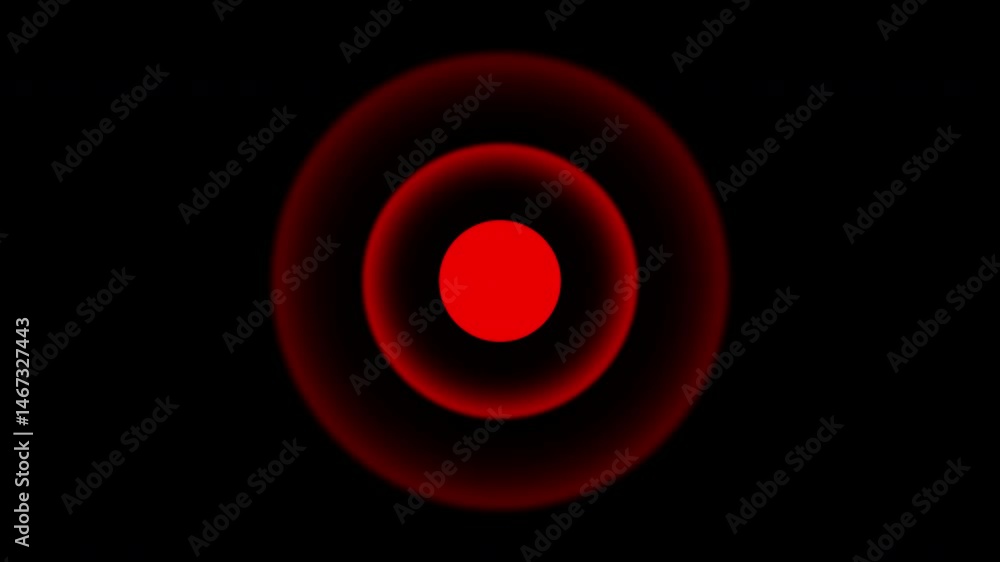 Poster dot pulse red tactical target – futuristic map interface animation