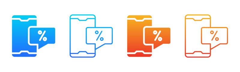 Discount icon sheet multiple style collection