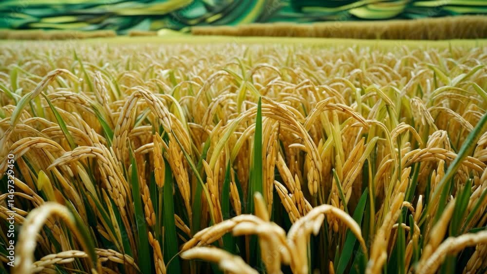Poster background or texture featuring a layer of crops