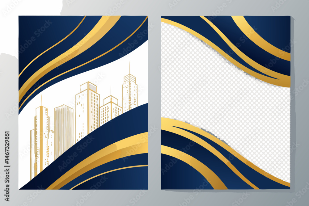 Poster design a modern, minimalist business pamphlet vector background featuring a bold 'b' initial. includ