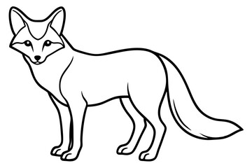Wild Fox Sketch Vector