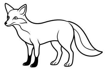Wild Fox Sketch Vector