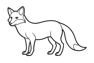 Obraz premium Wild Fox Sketch Vector