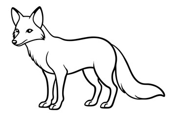 Wild Fox Sketch Vector