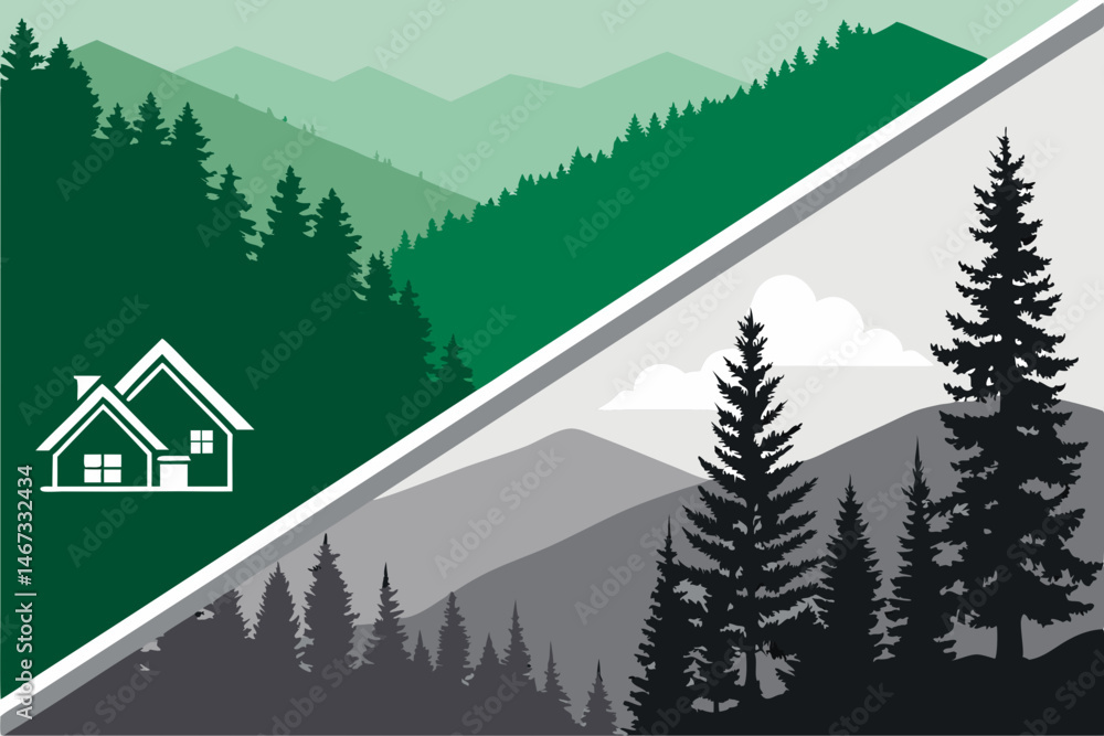 Aufkleber design a vibrant real estate pamphlet vector background featuring bold geometric shapes and modern t