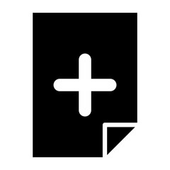 New File  Vector Glyph Icon Design