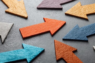 Arrows Scattered in Multiple Directions, Illustrating Complexity and the Need for a Clear Path