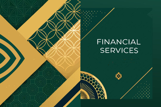 Design a sophisticated vector background for a financial services pamphlet; incorporate abstract shapes, gradients, and subtle textures suggesting growth and stability.