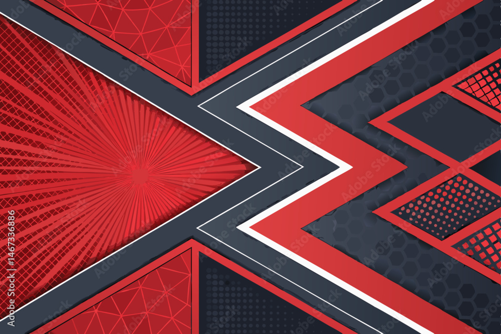 Poster design a vibrant vector background with bold geometric shapes for promotional advertisements, featur
