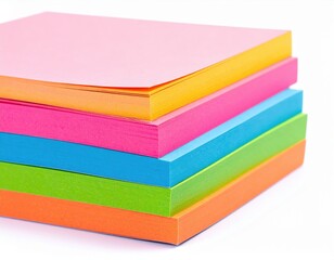 Multicolored Sticky Note Pad Stack