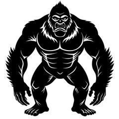 black gorilla silhouette 