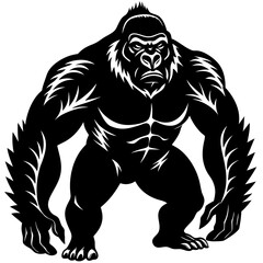 black gorilla silhouette 