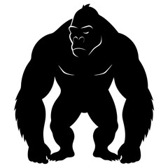 black gorilla silhouette 