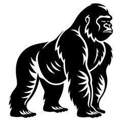 black gorilla silhouette 