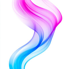 Obraz premium Colorful flowing wave design element on white background