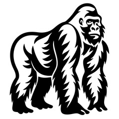black gorilla silhouette 