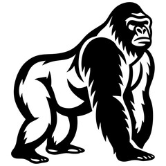 black gorilla silhouette 