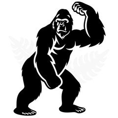 black gorilla silhouette 