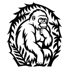 black gorilla silhouette 