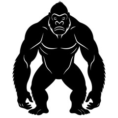 black gorilla silhouette 