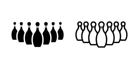 bowling icon on white background
